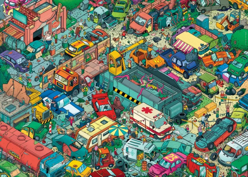 Car Cemetery by Lectrr - 1000 Piece Jigsaw Puzzle (Heye)