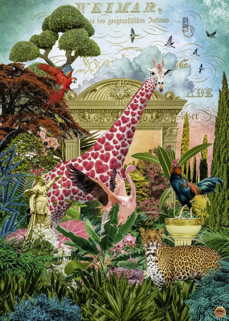 Fauna Fantasies - Giraffolove by André Sanchez - 1000 Piece Jigsaw Puzzle (Heye)