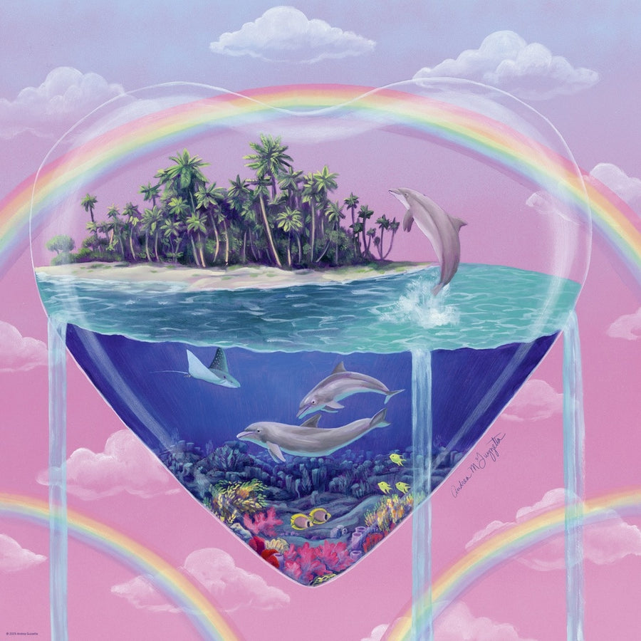 Tiny Worlds - Dolphin Heart by Andrea Guzzetta - 1000 Piece Jigsaw Puzzle (Heye)
