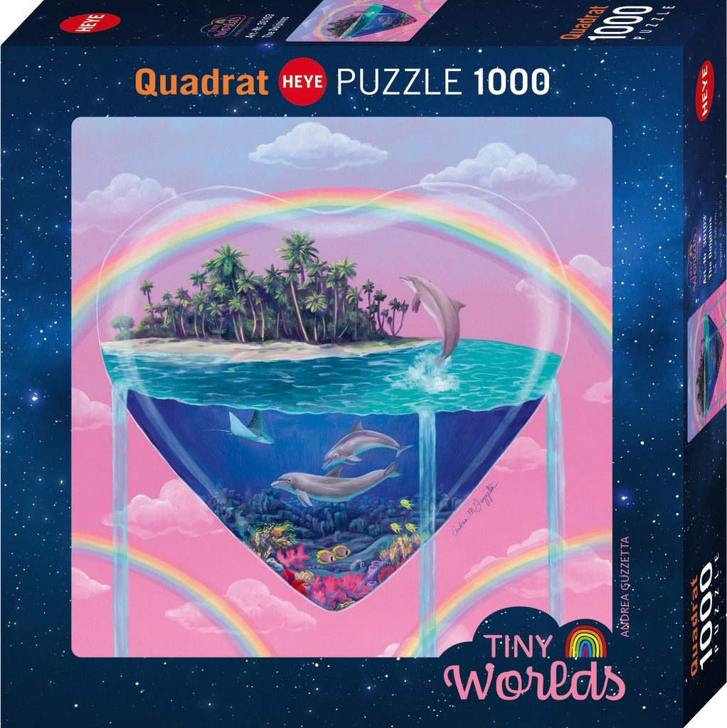 Tiny Worlds - Dolphin Heart by Andrea Guzzetta - 1000 Piece Jigsaw Puzzle (Heye)