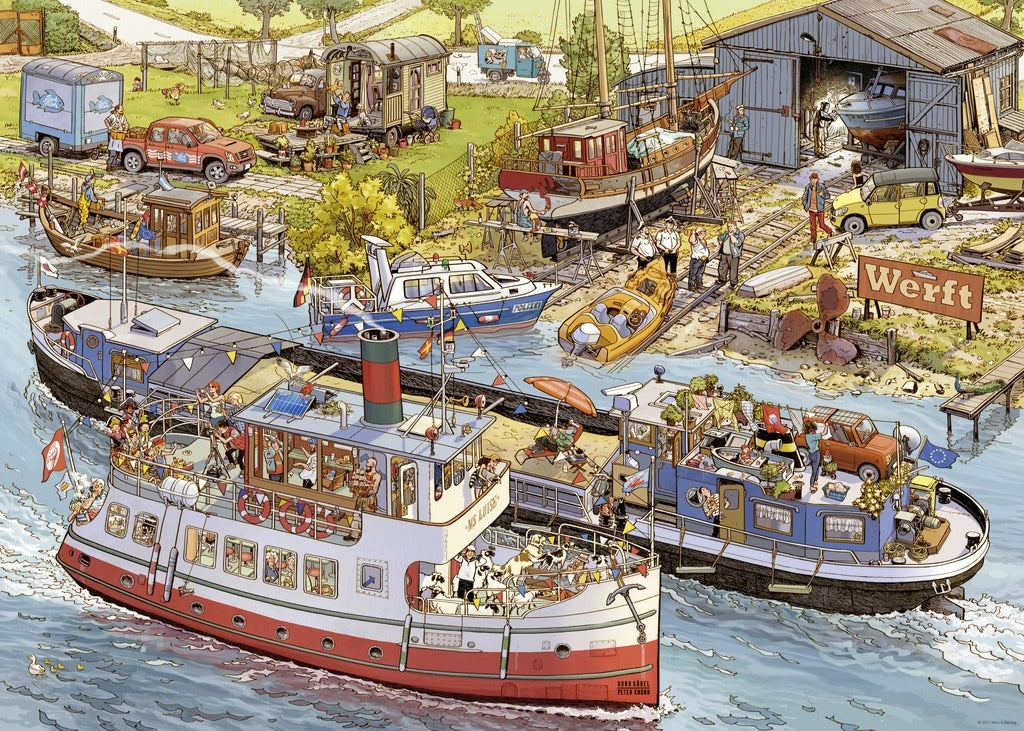 Boatyard by Doro Göbel & Peter Knorr - 1000 Piece Jigsaw Puzzle (Heye)