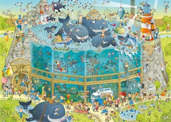Funky Zoo Ocean Habitat by Marino Degano - 1000 Piece Jigsaw Puzzle (Heye)