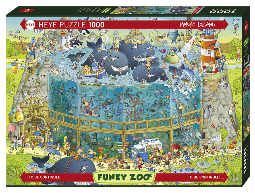 Funky Zoo Ocean Habitat by Marino Degano - 1000 Piece Jigsaw Puzzle (Heye)
