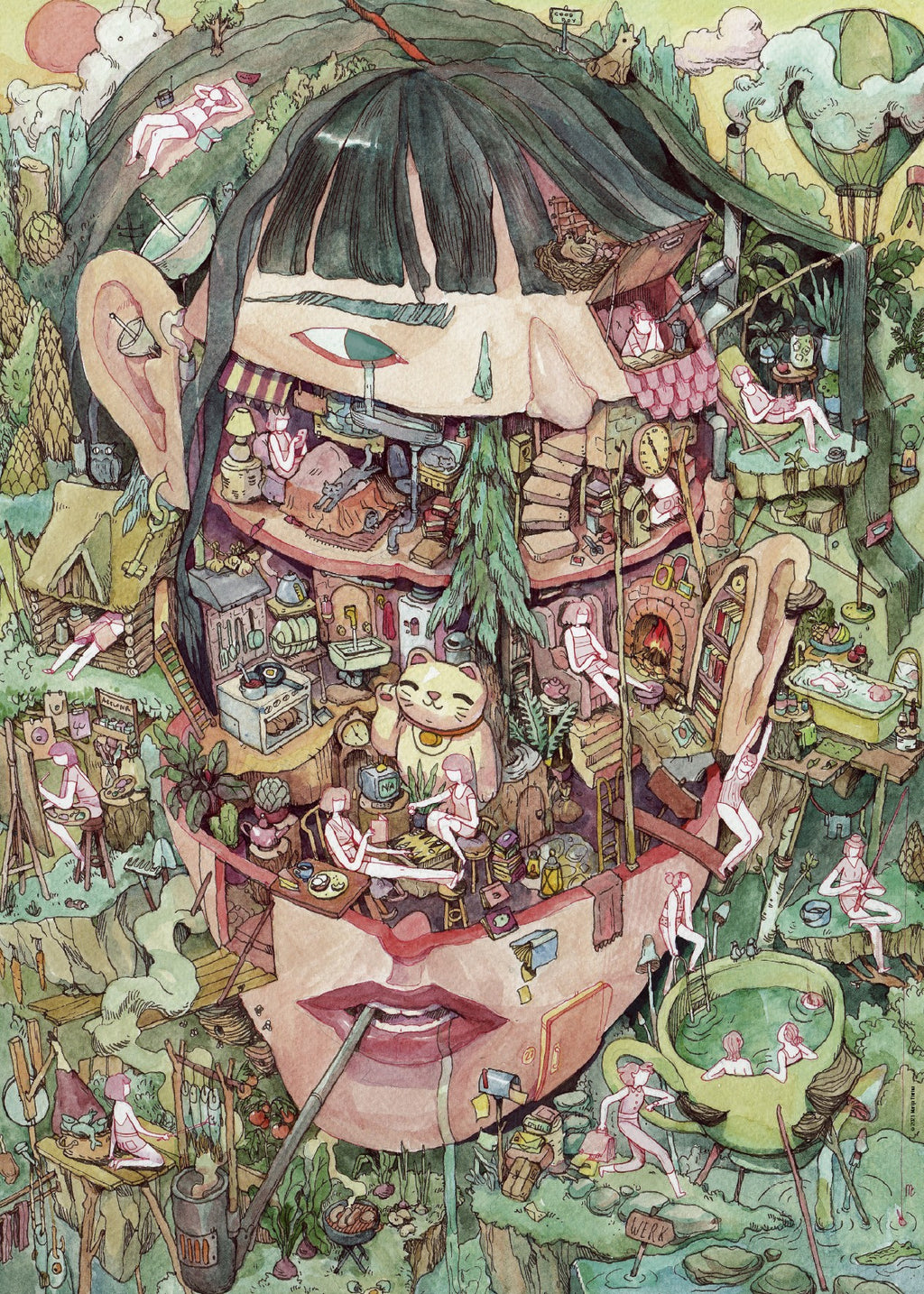 Home of Thoughts by Marija Tiurina – 1000 Piece Jigsaw Puzzle + Poster (Heye)