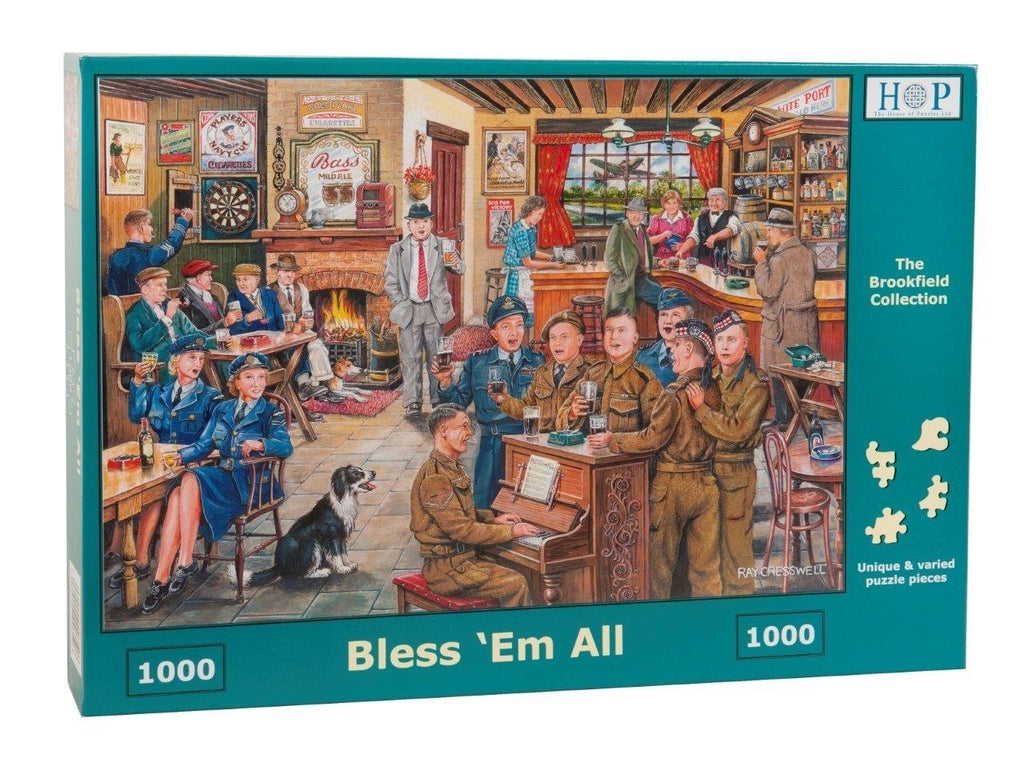 Bless 'Em All by Ray Cresswell - 1000 Piece Jigsaw Puzzle (House of Puzzles) - Completed Puzzle