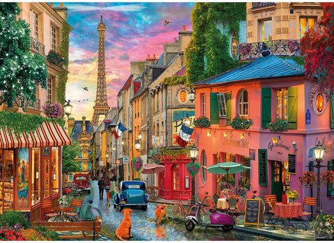 Artwork: Sunset over Paris – 1000 Piece Jigsaw Puzzle (Gibsons)