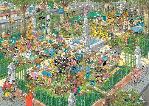 BBQ Party by Jan van Haasteren - 1000 Piece Jigsaw Puzzle (Jumbo)