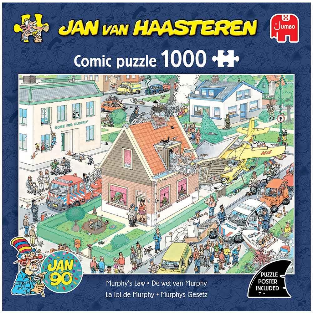 ** Pre-Order ** Jan van Haasteren - Murphy's Law - 1000 Piece Jigsaw Puzzle - Completed Puzzle