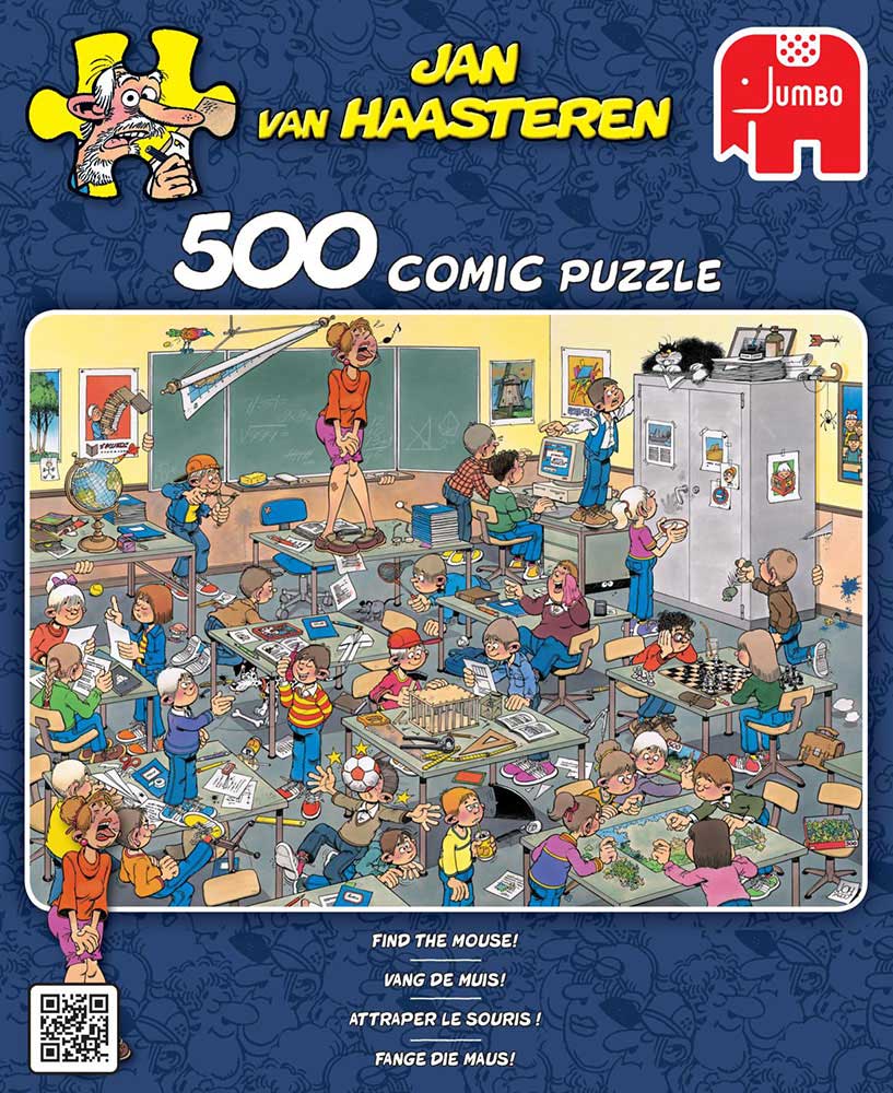 Find the Mouse by Jan van Haasteren - 500 Piece Jigsaw Puzzle (Jumbo)