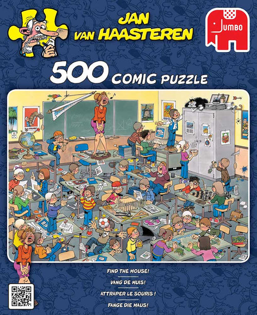 Find the Mouse by Jan van Haasteren - 500 Piece Jigsaw Puzzle (Jumbo)