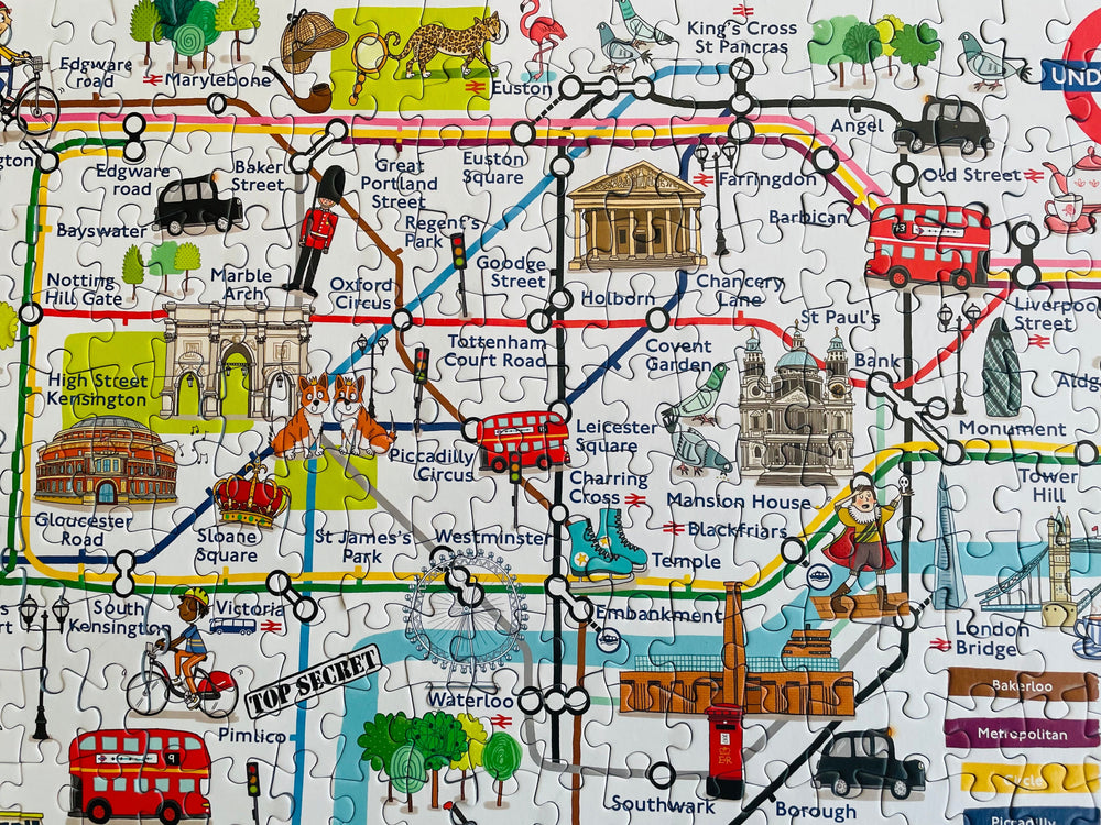 Adventures on the London Underground – 250 Piece Jigsaw Puzzle (Gibsons)