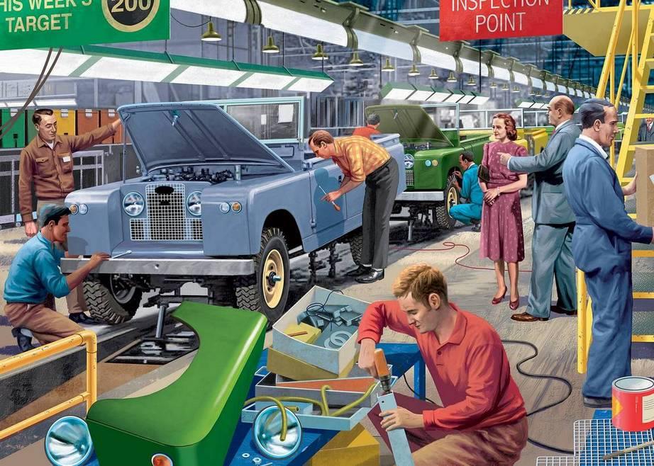 The Car Factory – 1000 Piece Jigsaw Puzzle (Falcon)