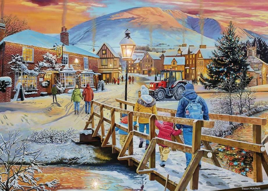 A Festive Stroll by Trevor Mitchell - 1000 Piece Jigsaw Puzzle (Falcon de luxe)