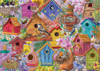 Bird Nest Village by Janice Daughters - 1000 Piece Jigsaw Puzzle (Falcon de Luxe)