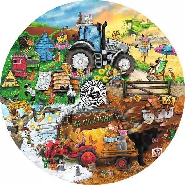 ** Pre-Order ** Diddly Squat Farm - 500 Piece Circular Jigsaw Puzzle (Ravensburger)