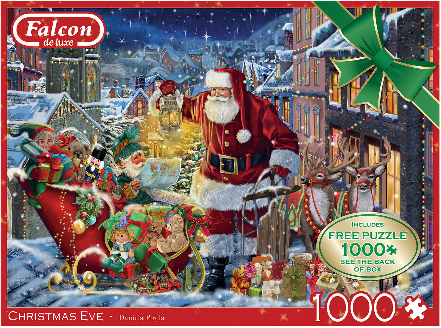 Falcon De Luxe - Christmas Eve - 2 x 1000 Piece Jigsaw Puzzles