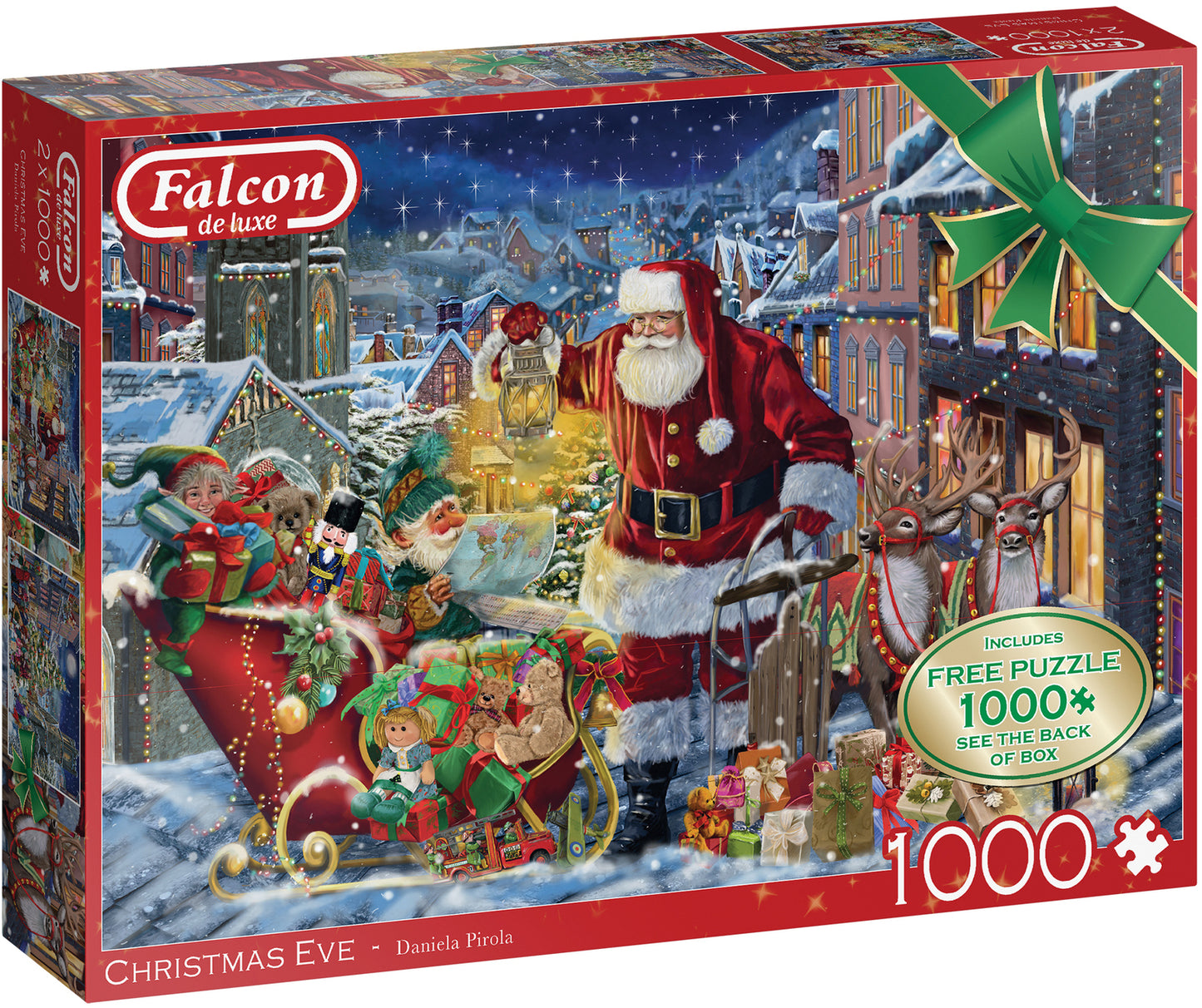 Falcon De Luxe - Christmas Eve - 2 x 1000 Piece Jigsaw Puzzles