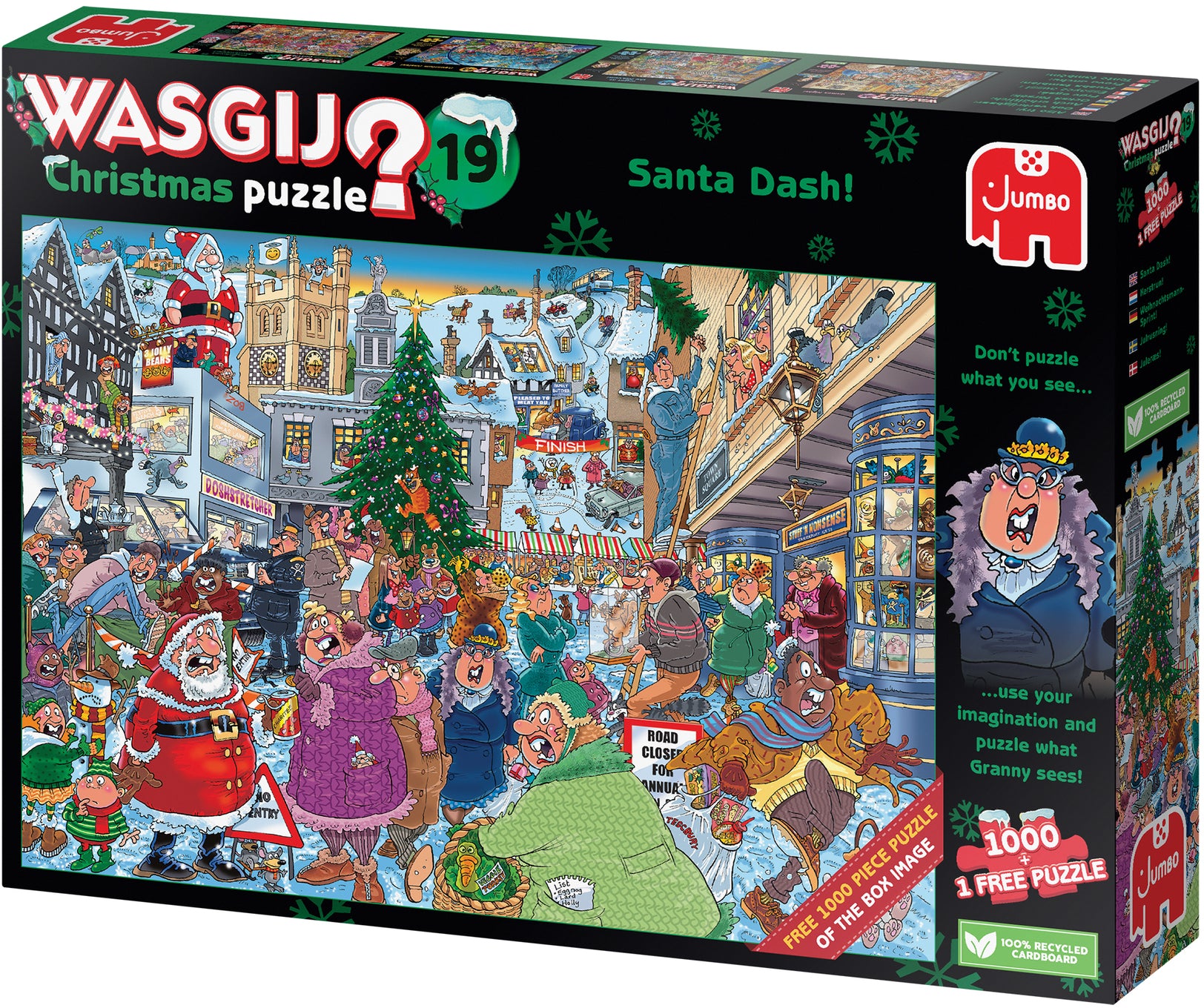Wasgij Christmas 19: Santa Dash – 1000 Piece Jigsaw Puzzle (Wasgij)
