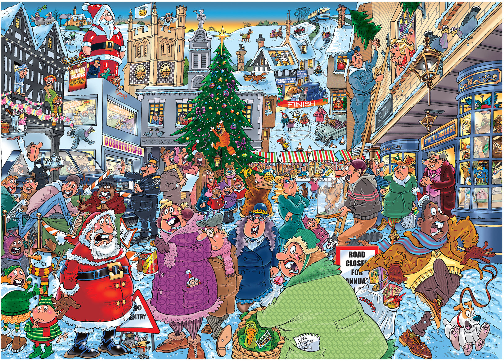 Wasgij Christmas 19: Santa Dash – 1000 Piece Jigsaw Puzzle (Wasgij)