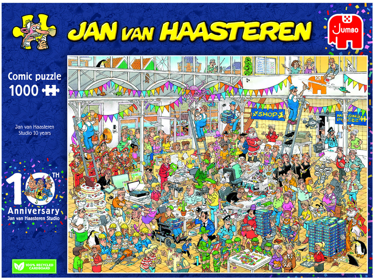 Jan Van Haasteren - 10th Anniversary - 1000 Piece Jigsaw Puzzle – 🧩