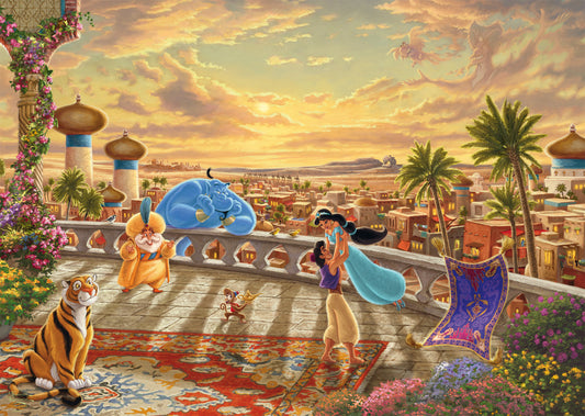 ** Pre-Order ** Schmidt - Thomas Kinkade: Disney Jasmine Dancing in the Desert Sunset - 1000 Piece