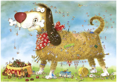 A Dog's Life by Marino Degano – 1000 Piece Jigsaw Puzzle (Heye Look Closely Series)