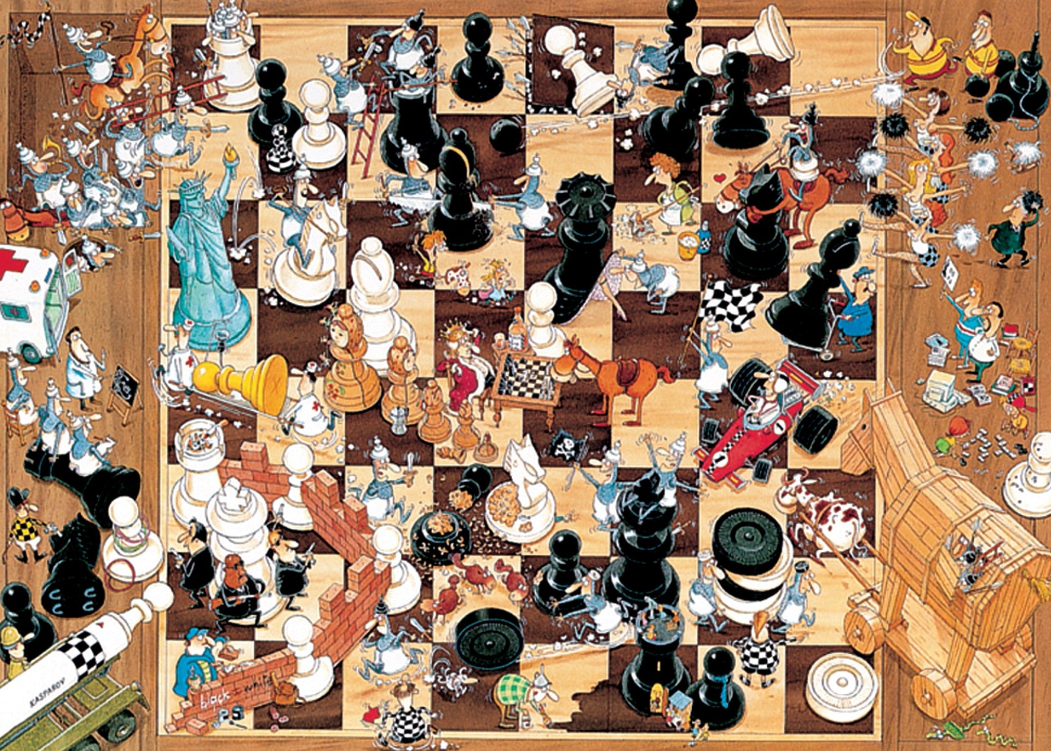 Black or White by Marino Degano – 1000 Piece Jigsaw Puzzle (Heye)