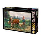 A Shepherdess with her Flock by Julien Dupré – 1000 Piece Jigsaw Puzzle (DToys)