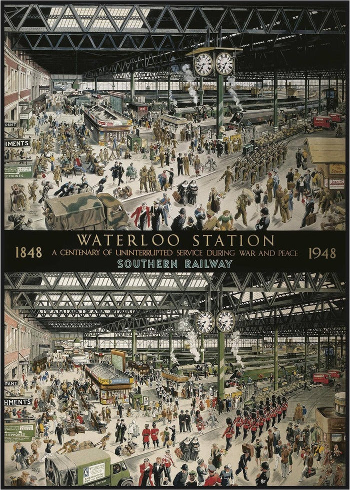 Artwork: Waterloo Station – 1000 Piece Jigsaw Puzzle (Gibsons)