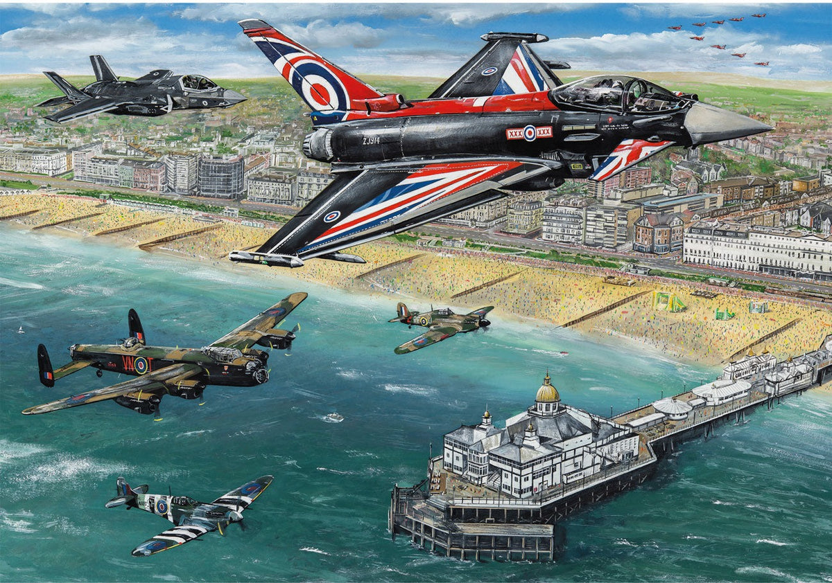 Artwork: Airshow Over Eastbourne by Matthew Emeny - 500 Piece Jigsaw Puzzle (Gibsons)
