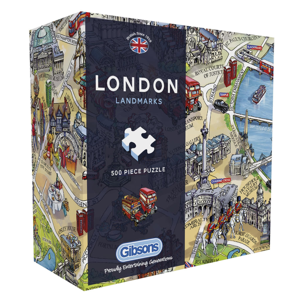 London Landmarks – 500 Piece Jigsaw Puzzle (Gibsons)