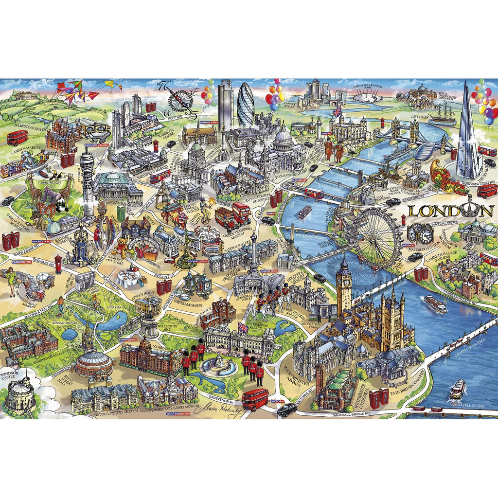London Landmarks – 500 Piece Jigsaw Puzzle (Gibsons)