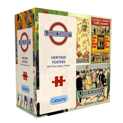 Gibsons - TfL Heritage Posters - 500 Piece Jigsaw Puzzle
