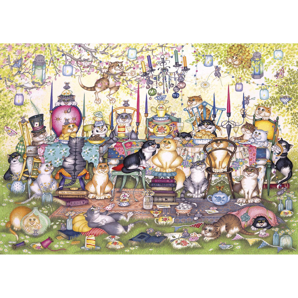 Mad Catter's Tea Party – 250 Piece Jigsaw Puzzle (Gibsons)