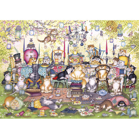 Mad Catter's Tea Party – 250 Piece Jigsaw Puzzle (Gibsons)