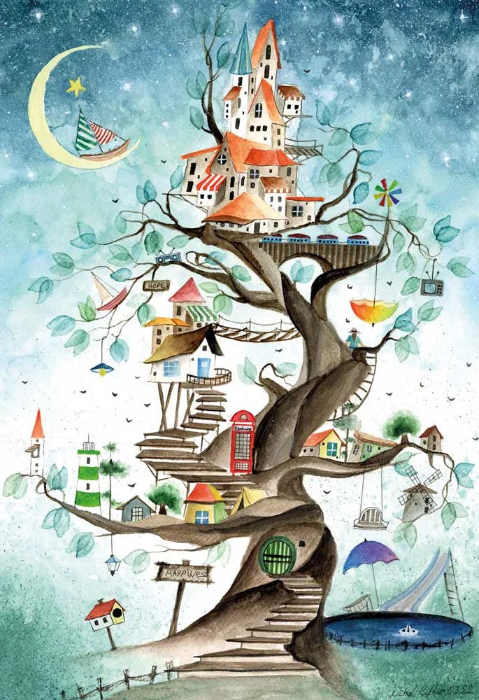 The Tale of a Tree by Nihal Çifter - 1000 Piece Jigsaw Puzzle (Magnolia Puzzles)