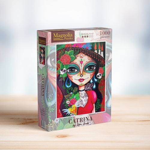 Catrina by Romi Lerda - 1000 Piece Jigsaw Puzzle (Magnolia Puzzles) - Completed Puzzle