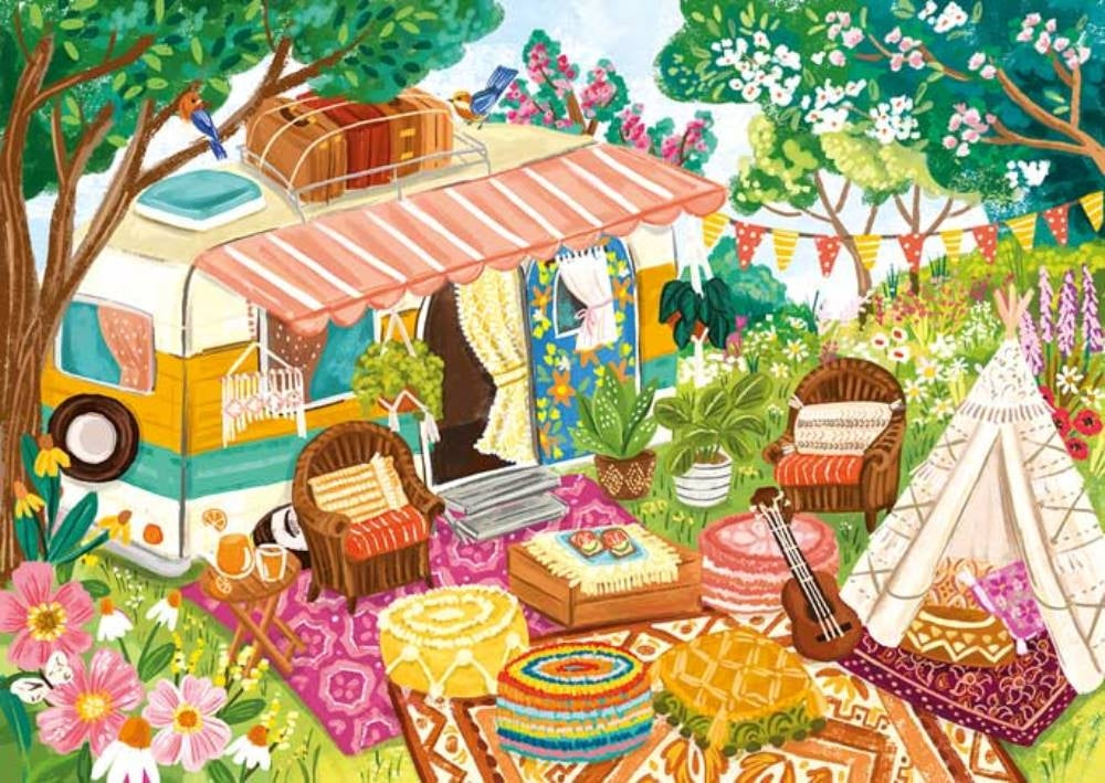Boho Camper by Olivia Gibbs - 1000 Piece Jigsaw Puzzle (Magnolia Puzzles)