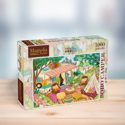 Boho Camper by Olivia Gibbs - 1000 Piece Jigsaw Puzzle (Magnolia Puzzles) - Completed Puzzle