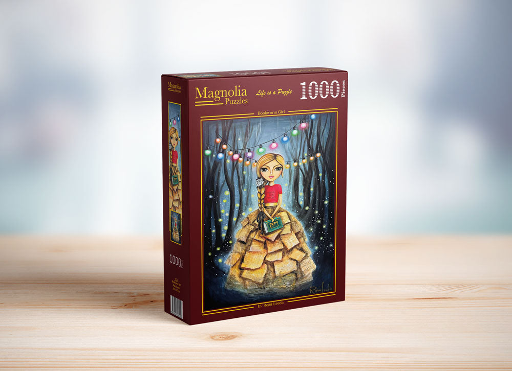 Bookworm Girl by Romi Lerda - 1000 Piece Jigsaw Puzzle (Magnolia Puzzles)