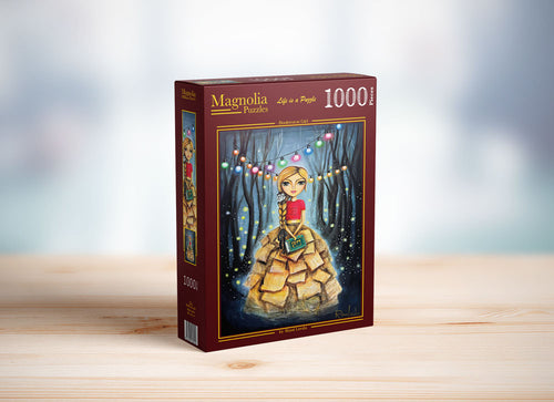 Bookworm Girl by Romi Lerda - 1000 Piece Jigsaw Puzzle (Magnolia Puzzles) - Completed Puzzle