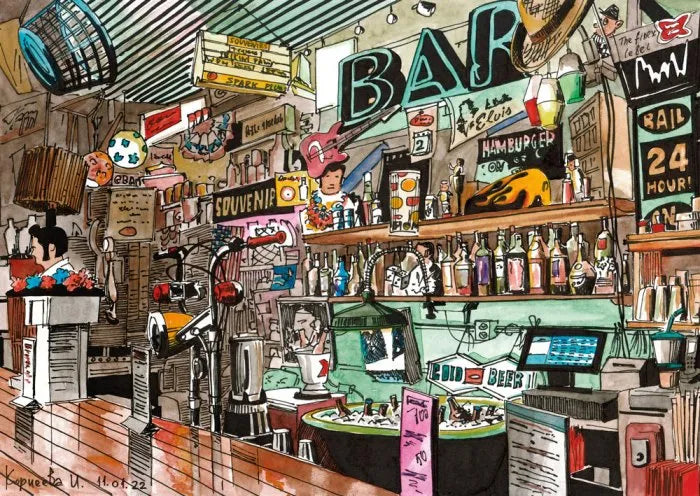 Bar - 1000 Piece Jigsaw Puzzle (Magnolia Puzzles)