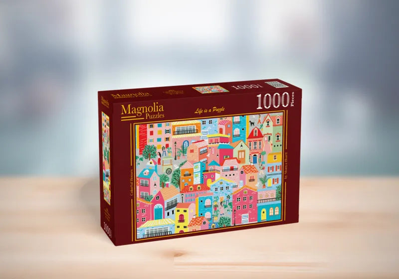 Colourful Houses - 1000 Piece Jigsaw Puzzle (Magnolia Puzzles)