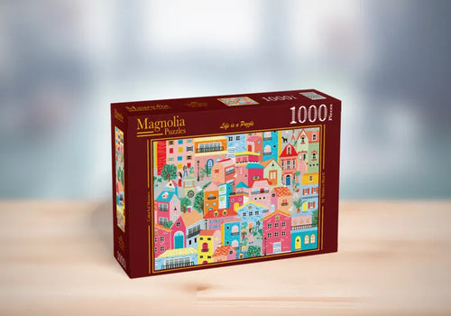 Colourful Houses - 1000 Piece Jigsaw Puzzle (Magnolia Puzzles) - Completed Puzzle