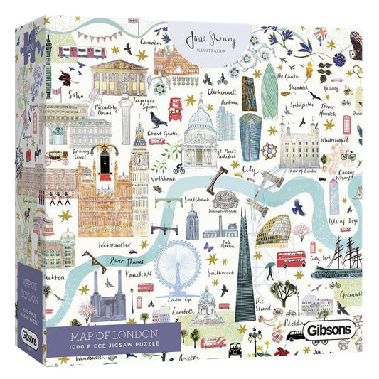 Gibsons - Map of London - 1000 Piece Jigsaw Puzzle