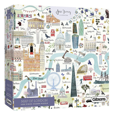 Map of London – 1000 Piece Jigsaw Puzzle (Gibsons)