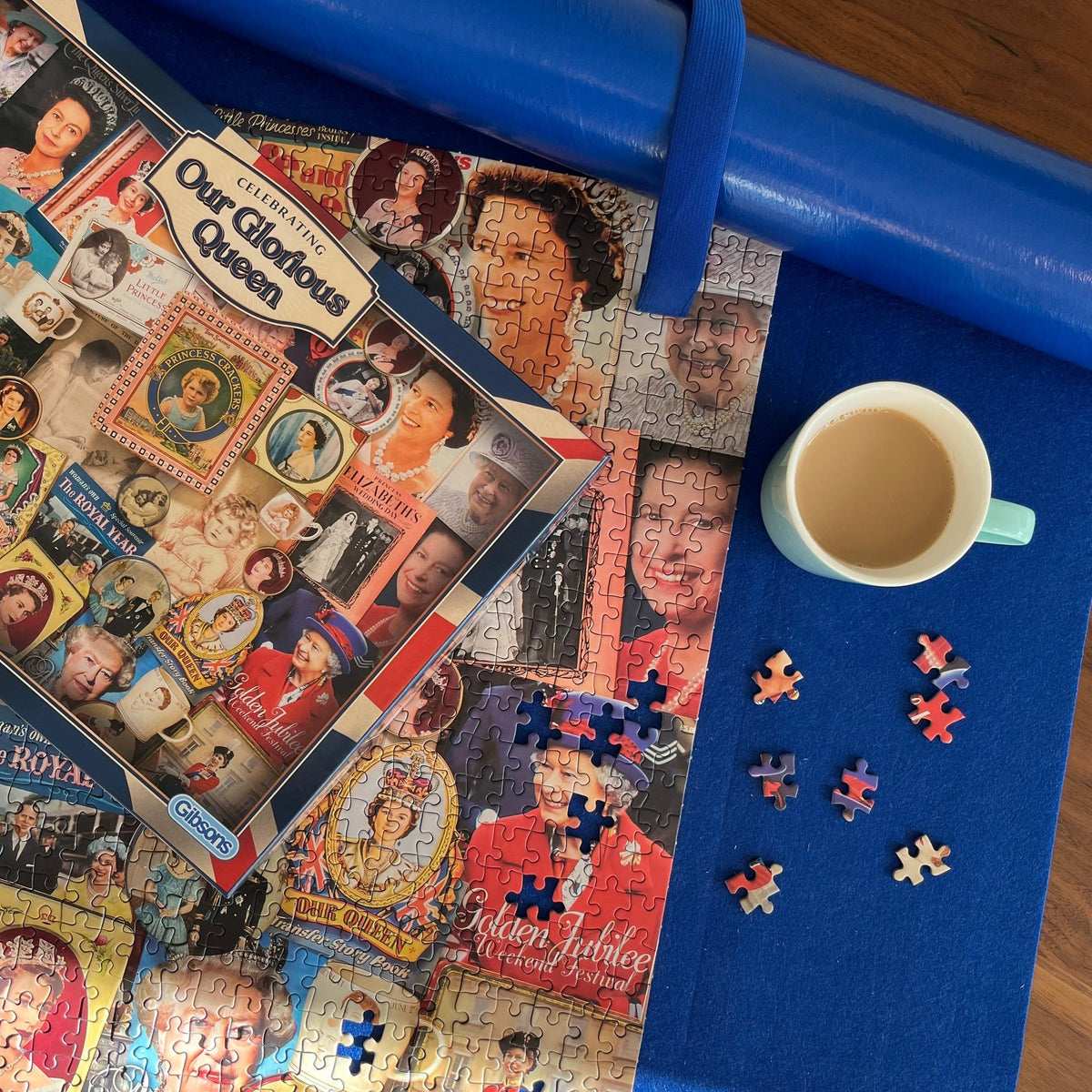 In use: The Puzzle Roll – 1000 Piece Jigsaw Puzzle (Gibsons)