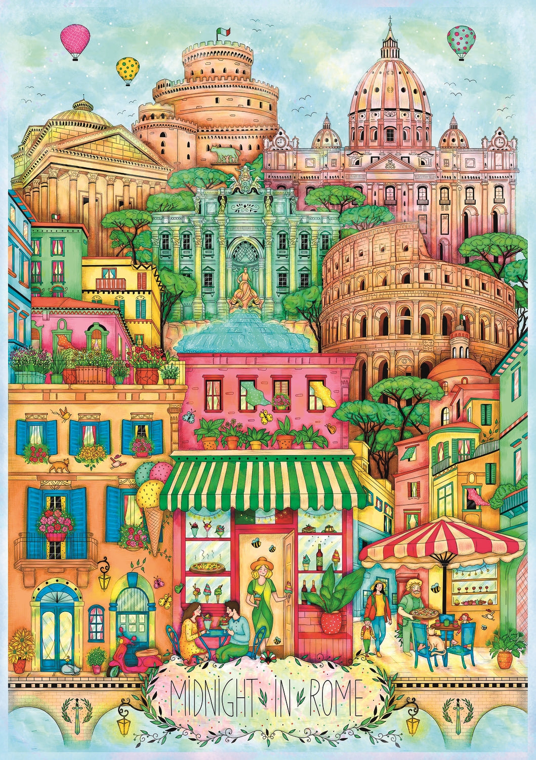 Midnight In Rome by Madalina Tantareanu - 1000 Piece Jigsaw Puzzle (Trefl)