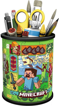 Made up: Minecraft Pencil Holder – 54 Piece 3D Jigsaw Puzzle (Ravensburger)