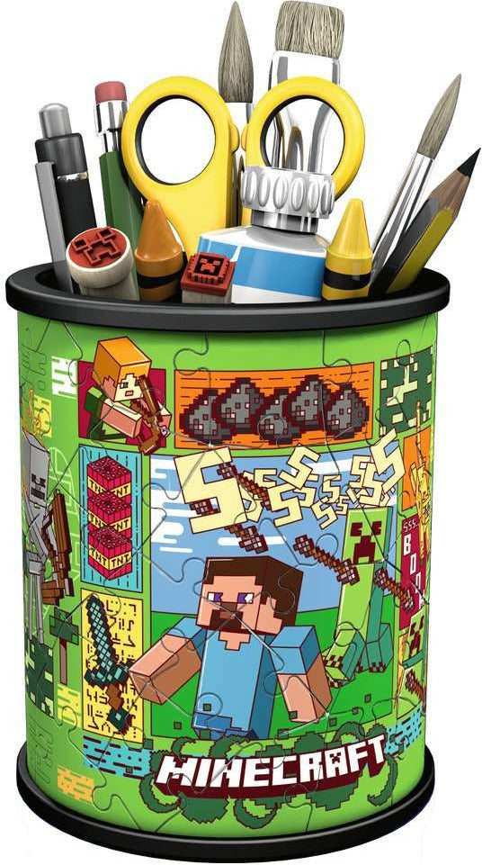 Made up: Minecraft Pencil Holder – 54 Piece 3D Jigsaw Puzzle (Ravensburger)